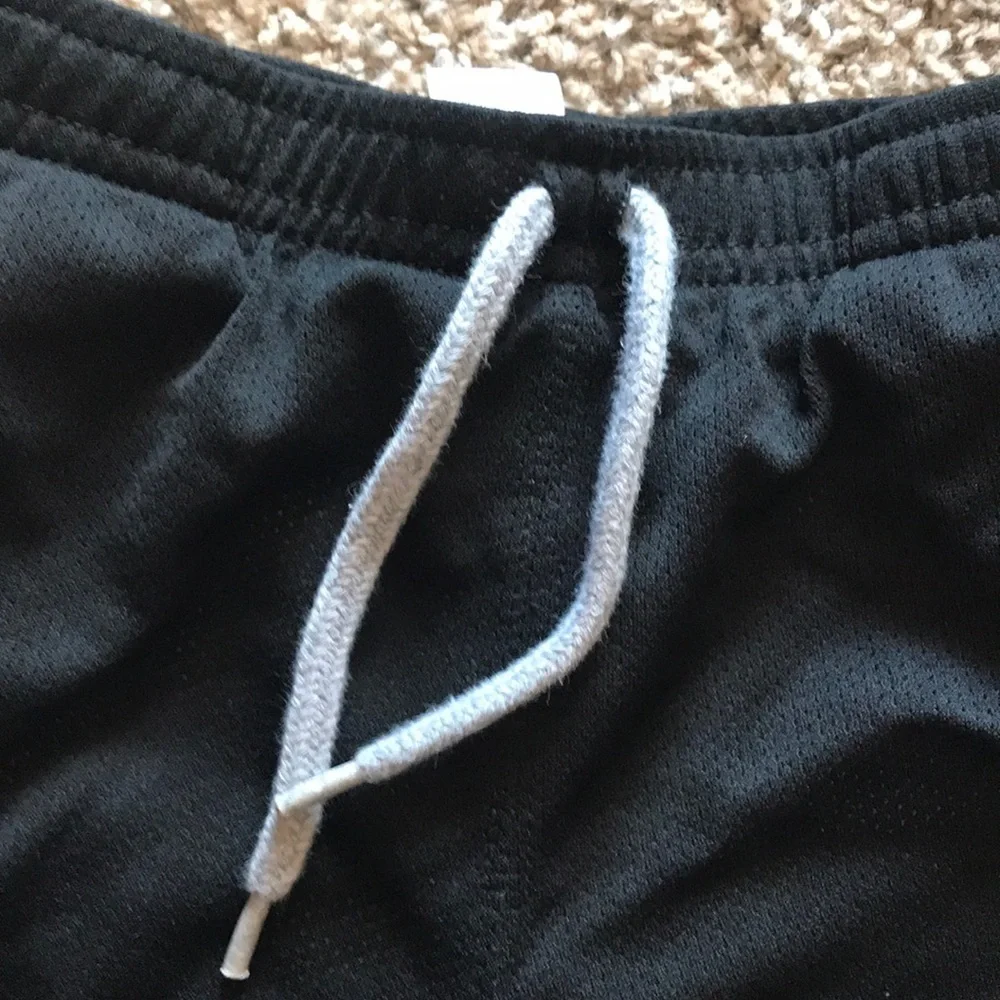 Old Navy Black Thick Lined Shorts White Stripe 32